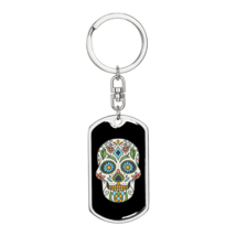 Calavera Mexican Sugar Skull 12 Colored Stainless Steel or 18k Gold Prem... - $37.95+