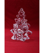 Art Glass Clear Crystal Christmas Tree Figurines Made In France   5.5 &quot; ... - $86.42 CAD