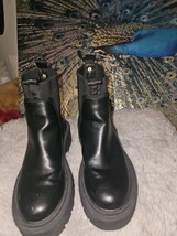 Ladies  Black Primark  Booties Size 3 Black Leather Express SHIPPING - £14.75 GBP