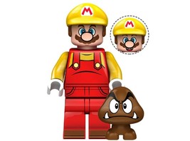 Mario Maker Minifigure - Super Mario Bros Retro Video Game Custom Print Minifig  - £2.38 GBP