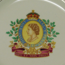 1953 Queen Elizabeth II Coronation Crested Portrait 7 Inch Plate Hughes Unicorn - £11.97 GBP