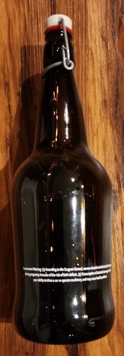 Brown Brewing Co. Empty Collectors Bottle ~ Locking Lid ~ 12" Tall ~ Brown Glass Item image 5