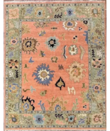 Turkish Rust Orange Handmade Woolen  Oushak Design Traditional Oriental ... - $776.79 CAD+