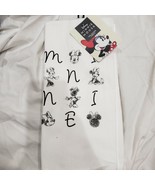 DISNEY &quot;MINNIE MOUSE&quot; WHITE BLACK 2 PACK OF KITCHEN TEA TOWELS 100% COTT... - $11.87