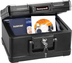 New Honeywell Waterproof Fireproof Lock Key Safe Box Chest 0.15 Cu. Ft 1101 4.0L - £40.20 GBP