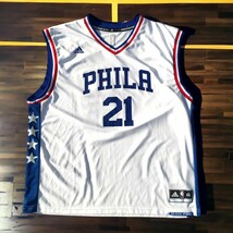 Adidas NBA Philadelphia 76ers Joel Embiid Swingman Jersey White Sz XXL A... - $34.65