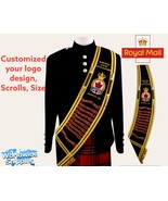 Baldric Sash For Drum &amp; Pipe Major Blazer Sash Custom Made Hand Embroide... - $246.74