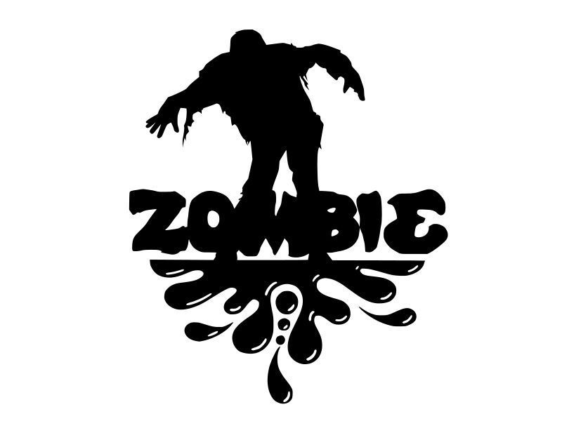 ZOMBIE BLOOD SPLASH Horror Vinyl Decal Car Wall Laptop Sticker CHOOSE SIZE COLOR