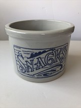 Pottery Crock Snacks Blue Glazed - $12.99