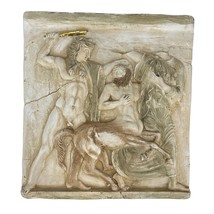 Hercules, Deianira and Centaur Nessus Bas Relief Wall Décor Cast Stone - £77.22 GBP