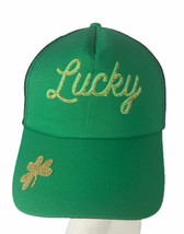 St Patricks Lucky Baseball Hat Cap Snapback Foam Mesh Green Black With Tag - £17.26 GBP