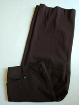 Style &amp; Co Cropped Capri Stretch Pants Womens Size 10 Petite Brown Wide Leg - £17.20 GBP