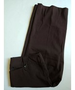 Style &amp; Co Cropped Capri Stretch Pants Womens Size 10 Petite Brown Wide Leg - £17.05 GBP