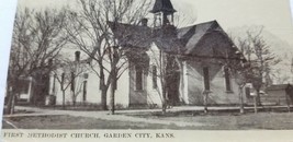 Antique 1911 RPPC FIRST METHODIST CHURCH Garden City Kansas  A4 - £6.01 GBP