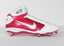 Nike Zoom Flywire Red & White Football Cleats Shoes Removable Cleats Men's NEW - $114.99