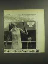 1974 Kodak Kodel Point Set Tennis Dress Ad - Kodel, the fiber of American Life - £14.53 GBP