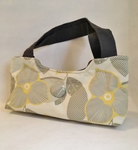 Morgan Floral Purse Chic Handbag Yellow Gray Flowers Handcrafted Bag Tot... - $90.00