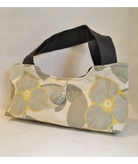 Morgan Floral Purse Chic Handbag Yellow Gray Flowers Handcrafted Bag Tot... - $90.00
