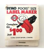 Dymo Pocket Label Maker Kit Matches Matchbook Vintage Advertisement E33 - $367.78 MXN