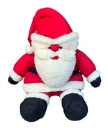 Vtg 1990s World Bazaar Santa Claus Puffy Plush Nylon Parachute Stuffed C... - $18.80