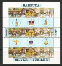 Silver Jubilee  Queen Elizabeth II. Barbuda,  souvenir sheet 1977. - £3.60 GBP