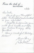 Bob McElwee Signed Handwritten Letter NFL Referee - £55.38 GBP