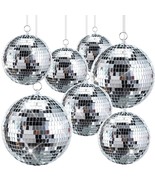 7 Pack Disco Ball Party Decorations Disco Ball Ornaments Mirror Disco Ba... - £66.85 GBP