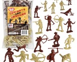Timmee Cowboys And Indians Plastic Figures - 40Pc Playset - Made In Usa - $35.99