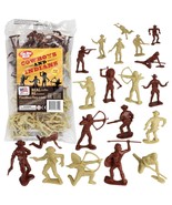Timmee Cowboys And Indians Plastic Figures - 40Pc Playset - Made In Usa - £28.30 GBP