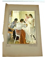 Antique Oscar Bjorck Litho Print Color &amp; Frost Gustaf Edolf Fjaestad 1923  - £28.32 GBP