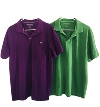 Banana Republic (Lot of 2) Men&#39;s Sz L Casual Polo Shirts (1) Purple (1) Green - £23.13 GBP