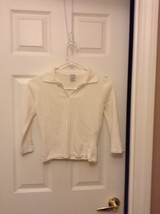White guess 3/4 sleeve sweater small - $19.79