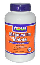 NOW Foods Magnesium Malate 1000mg 180 Tablets - £17.62 GBP