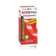 tesa 57405 Transparent, Silent Adhesive Tape, 19mm x 33m (Pack of 8 Rolls)  - $8.00