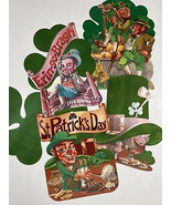 Vintage St. Patrick&#39;s Day Die Cut Set - Irish Leprechaun Cutouts - $14.95