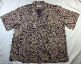 Samoa Island Tribal Unique Button Up Shirt 2X XX Length 32” - £23.73 GBP