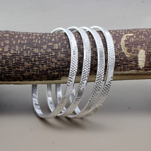 Real 925 Sterling Silver Women Bangles Bracelet (Kangan) - £69.50 GBP+