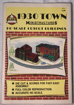 HO VINTAGE AHM  - 1930 TOWN MINISTRUCTURES CARDBOARD CUTOUTS--  NEW56800c - $39.48