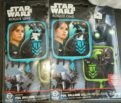 Lot of 2 Disney Star Wars Rogue One 17&quot; Foil Mylar Balloon 2-sided - NEW in Pkg - £3.97 GBP