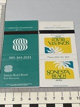 Lot Of 2 Matchbook Covers Sonesta Beach Resort/Hotel Key Biscayne FL gmg Unstruc - £15.27 GBP