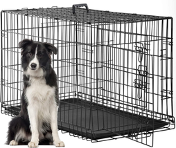XXL Large Dog Crate Kennel Extra Huge Folding Pet Wire Cage Giant Breed Size - £60.84 GBP