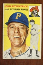 Vintage 1954 Baseball Card Topps #213 John Fitzpatrick Pittsburgh Pirates Coach - £7.86 GBP