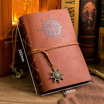 PU Leather Vintage Journal A6 Notebook Lined Paper Writing Diary 160 Pages - £15.95 GBP