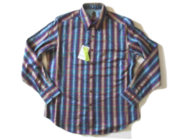 NWT Robert Graham Chiswick Plaid &amp; Paisley Classic Fit Flip Cuff Shirt L... - $71.28