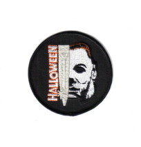 Halloween Movie Michael Myers Face and Knife Name Embroidered Patch, NEW UNUSED - £6.32 GBP
