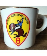 Vintage Boy Scouts of America Great Central West 8 Bronco Rodeo Mug Cup BSA - $9.68 CAD
