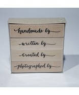 Set of 4 Hero Arts handmade created by LP336 Wood Mounted Rubber Stamps ... - £7.15 GBP