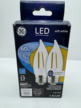GE Dimmable Soft White 60W LED Clear Bent Tip Decorative CAM Bulbs COMBI... - $115.43 MXN