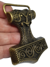 Fibbia per cintura Thor&#39;s Hammer Viking Celtic Raven Skane Solo fibbia i... - $27.81