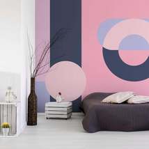 Tiptophomedecor Peel and Stick Wallpaper Wall Mural - Geometric Abstract Design  - £48.70 GBP+